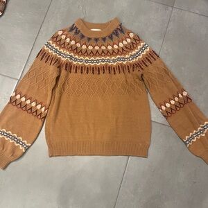 Savannah Jane brown sweater, size small